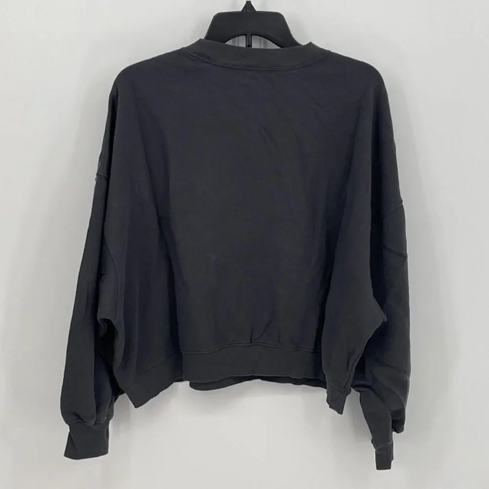 Women's Old Navy Oversized long Sleeve Sweatshirt in Grey, Size XL - Picture 2 of 5